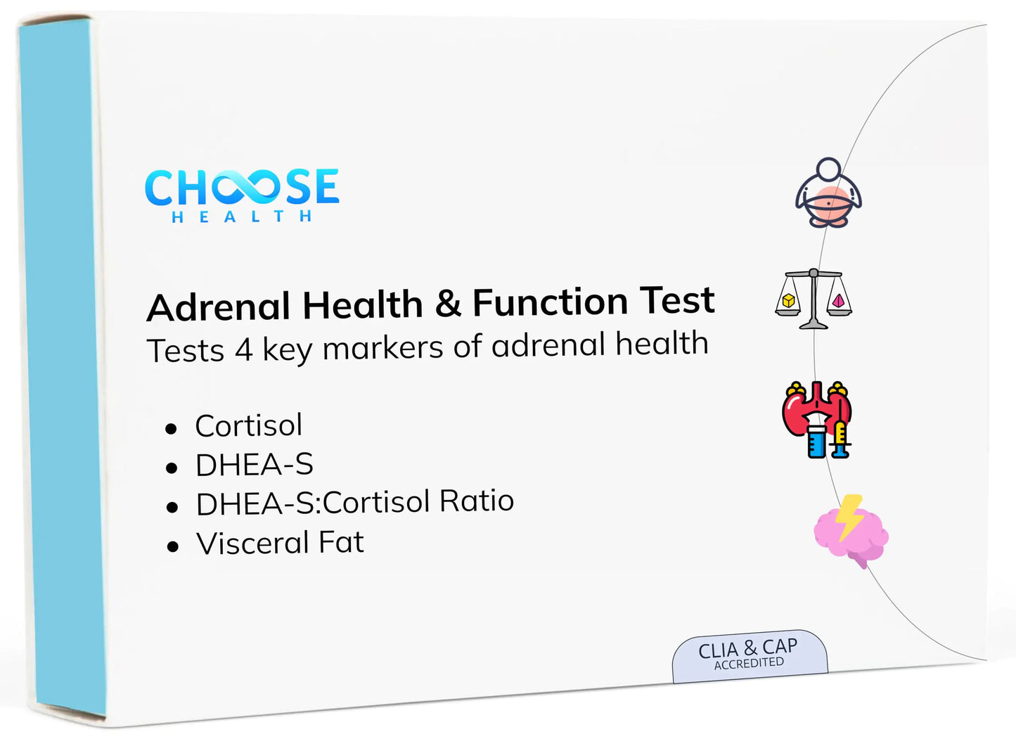 4-in-1 Cortisol & DHEA-S Test | Sleep Test | Stress Test |Adrenal Health & Function Test | Visceral Fat | Cap & CLIA accredited Lab | Not Avail in NY RI…