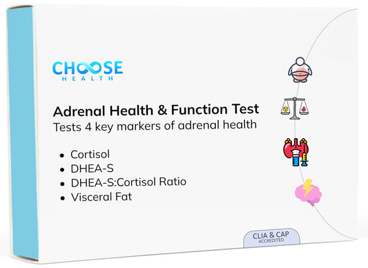 4-in-1 Cortisol & DHEA-S Test | Sleep Test | Stress Test |Adrenal Health & Function Test | Visceral Fat | Cap & CLIA accredited Lab | Not Avail in NY RI…