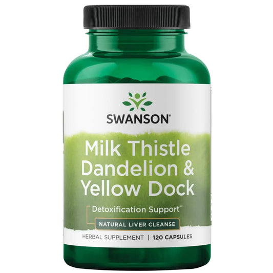 Swanson Milk Thistle Dandelion & Yellow Dock - Herbal Liver Support Supplement