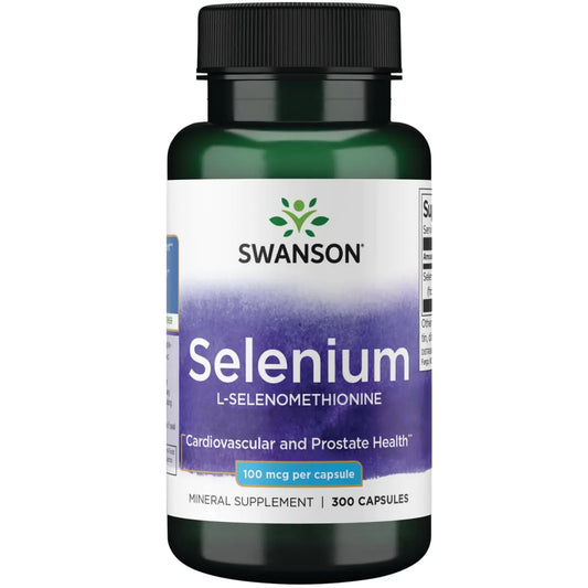 Swanson Selenium (L-Selenomethionine) - Herbal Supplement Promoting Heart Health & Prostate Health - May Support Immune System & Thyroid Health - (300 Capsules 100mcg Each)